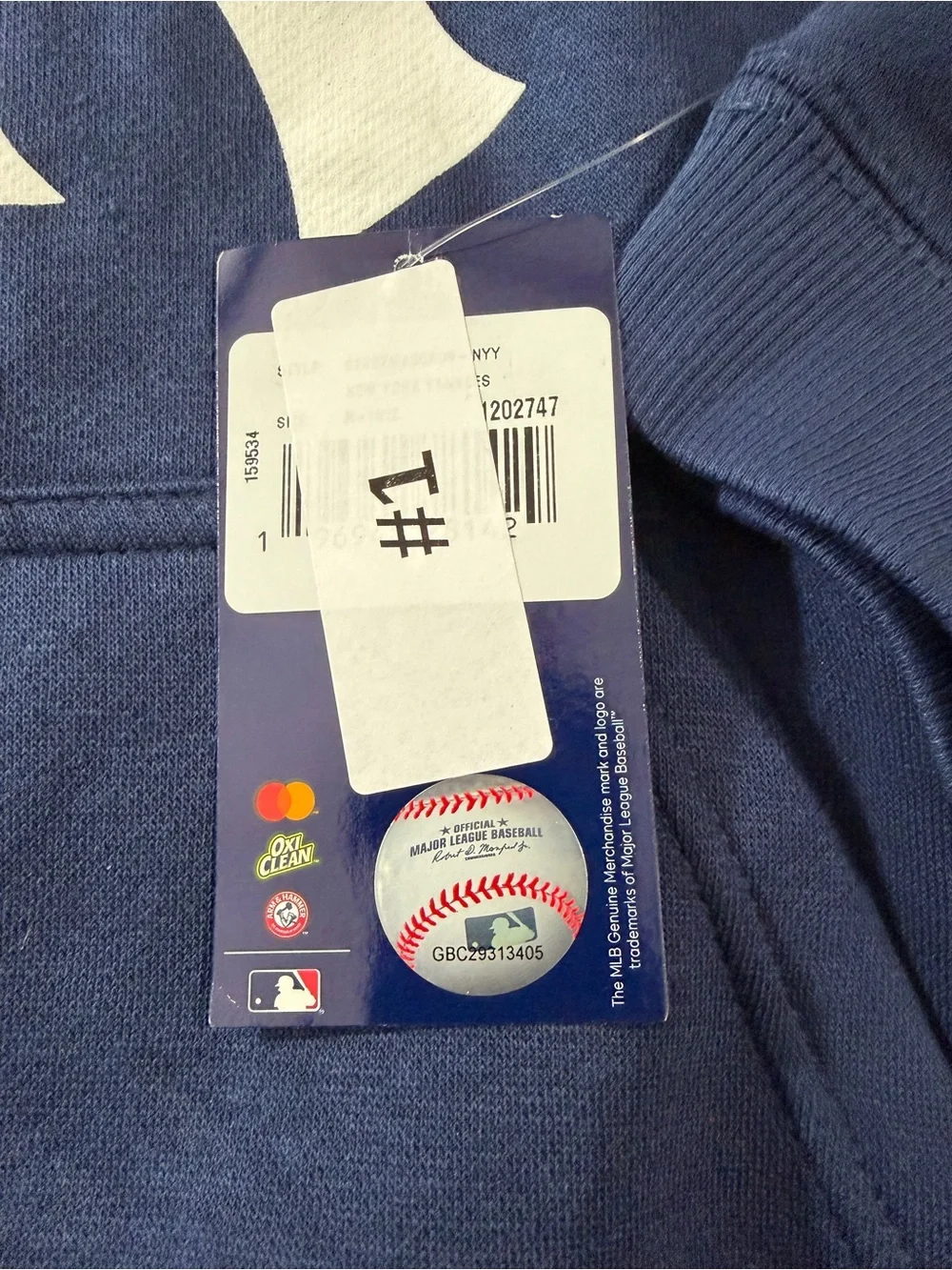 New York Yankees Youth Medium 10/12 Hoodie Blue MLB Pullover Sweatshirt NWT
